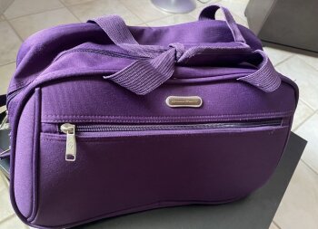 Maleta carry on morada de giacomo rosaldi de segunda mano - GoTrendier
