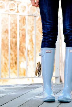 Botas de lluvia azul claro de segunda mano - GoTrendier