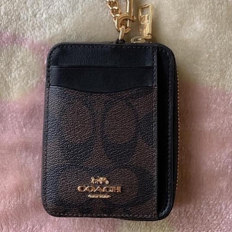 Monedero tarjetero Coach café de segunda mano - GoTrendier
