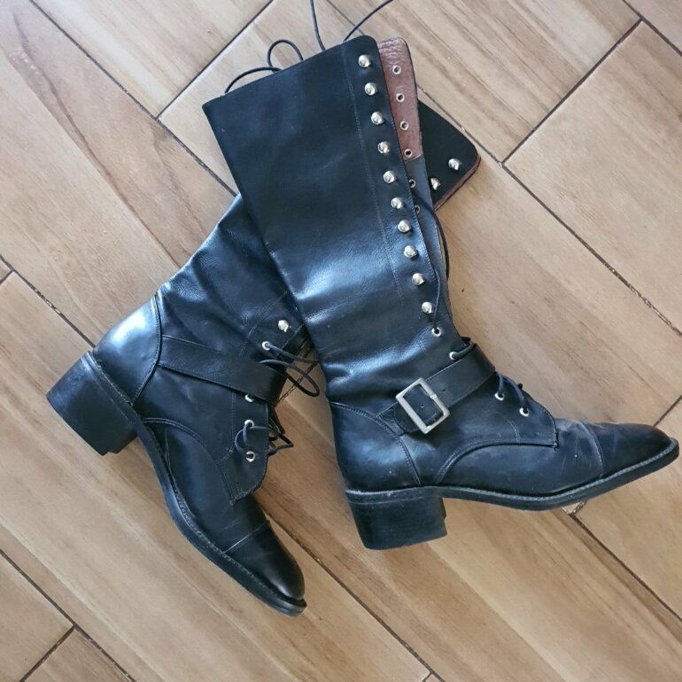 Botas piel negras largas de Minelli de segunda mano - GoTrendier