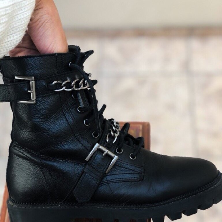 Botas de piel Zara de segunda mano - GoTrendier