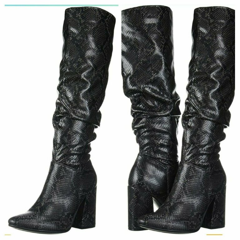 Botas largas animal print piel de seven diols de segunda mano - GoTrendier