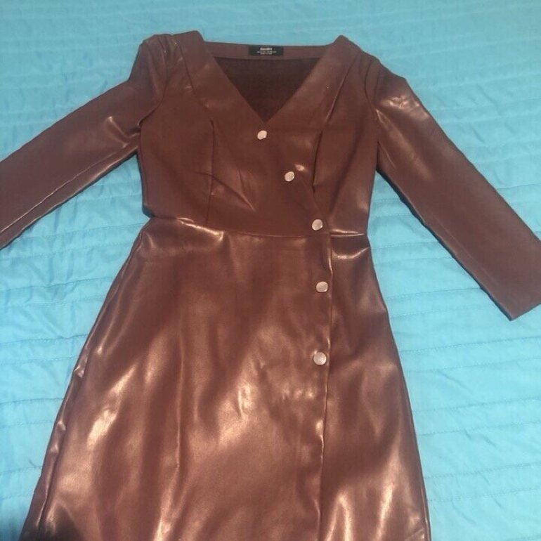 bershka brown leather dress bershka dress endiriml 59 AZN #bershka #bershkastyle #bershkadress #bershkaazerbaijan #bershkasale