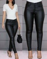 Pantalon vinilo negro