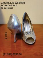 Zapatillas Doradas Westieshermosas! de segunda mano - GoTrendier