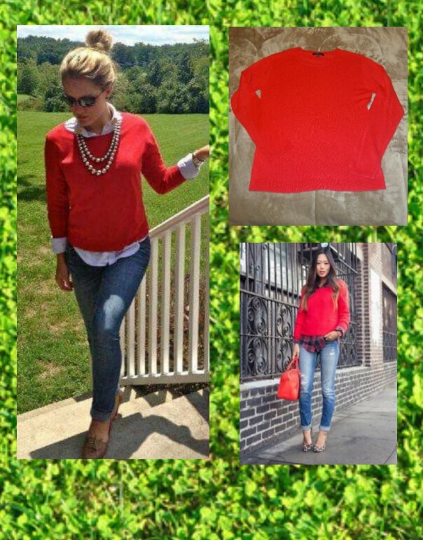 Suéter básico cerrado rojo cálido de Vanity de segunda mano