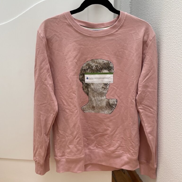 Sudadera rosa con estampado de Shein de segunda mano - GoTrendier