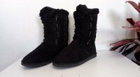 Botas negras con peluche interior de Justfab de segunda mano - GoTrendier