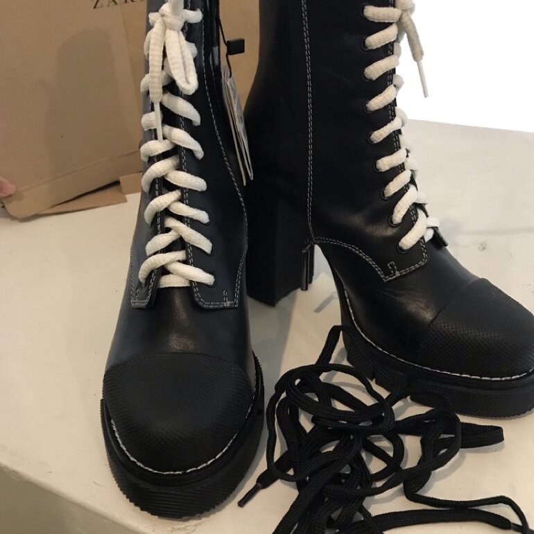 Botas tipo militar Zara de segunda mano - GoTrendier