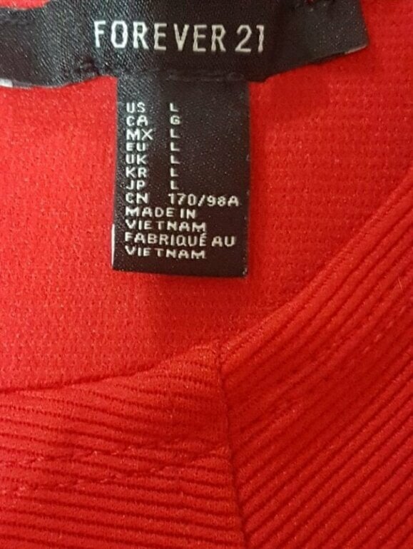 Vestido rojo forever 21 de segunda mano GoTrendier