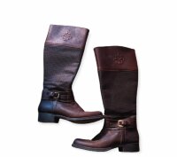 Botas largas cafe de piso de Andrea de segunda mano - GoTrendier
