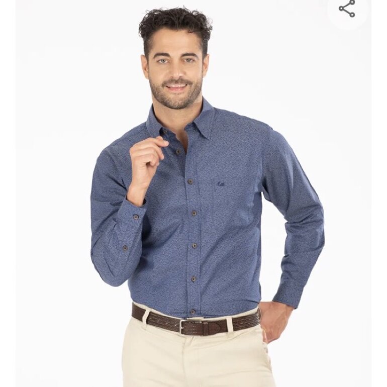 Camisa ferrioni azul de segunda mano - GoTrendier