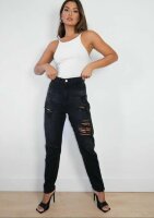 Mom Jeans desgarrados de Missguided de segunda mano - GoTrendier
