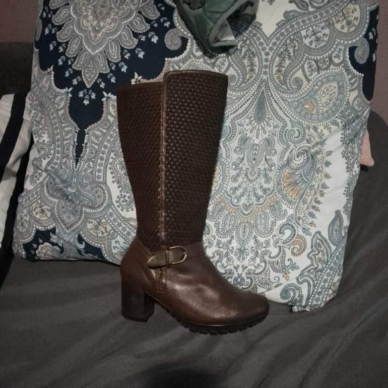 Bota ONENA cafe cuero y textil de segunda mano - GoTrendier