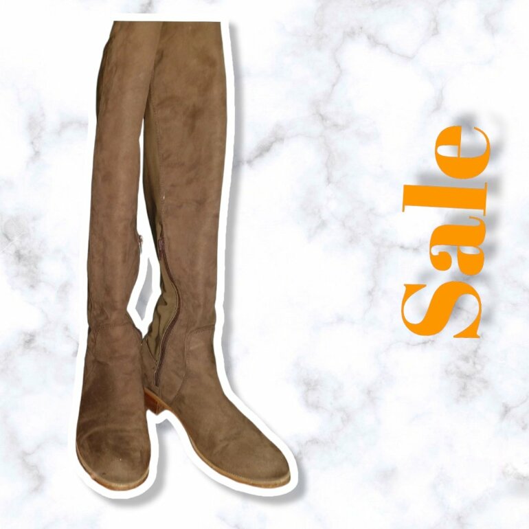 Bota larga gamuza de C\u0026amp;A de segunda mano - GoTrendier