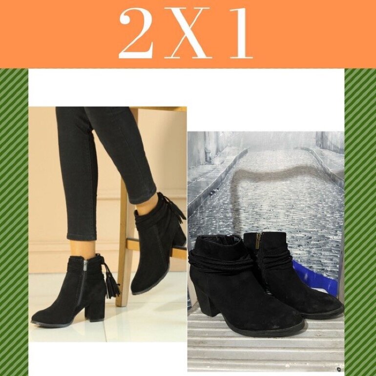 Botines de tacón negros de Shasa de segunda mano - GoTrendier