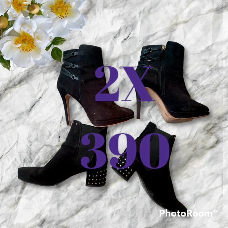 🧩 2 Pares de botines negros de Cklass de segunda mano - GoTrendier