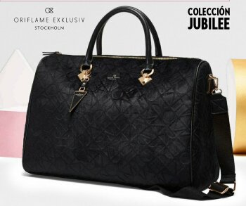 Maleta de viaje elegante tercipelo negro de Oriflame de segunda mano -  GoTrendier