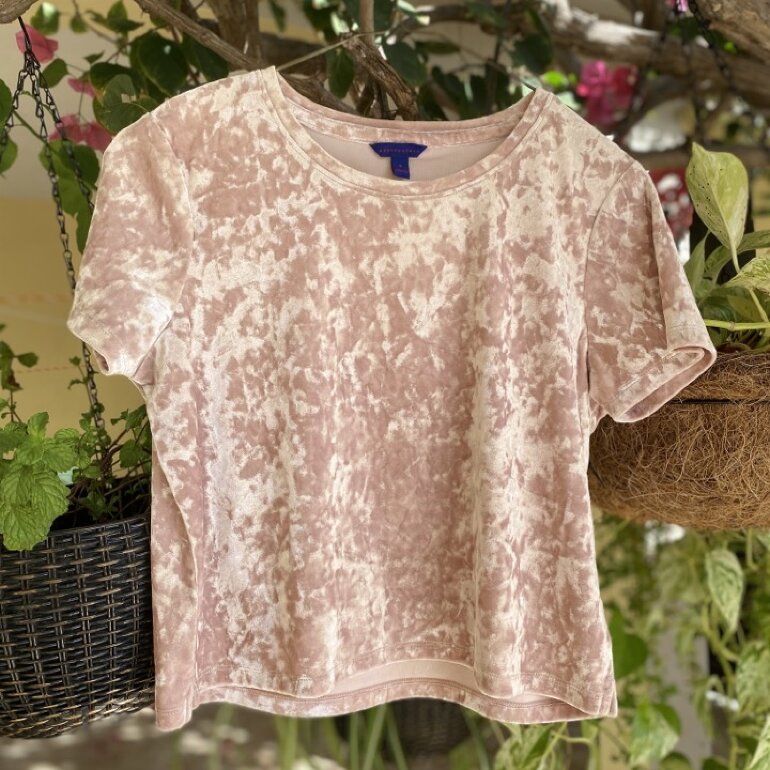 Blusa de lazo de terciopelo rosa con lazo | Choies