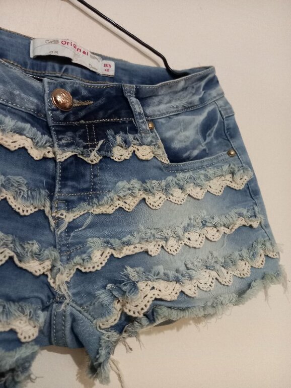 🥇Como decorar unos shorts con encaje paso a paso - 2022