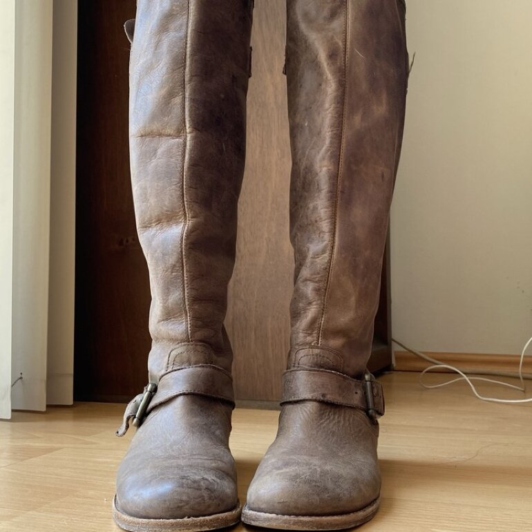 Botas de piel cafés Steve Madden de segunda mano - GoTrendier