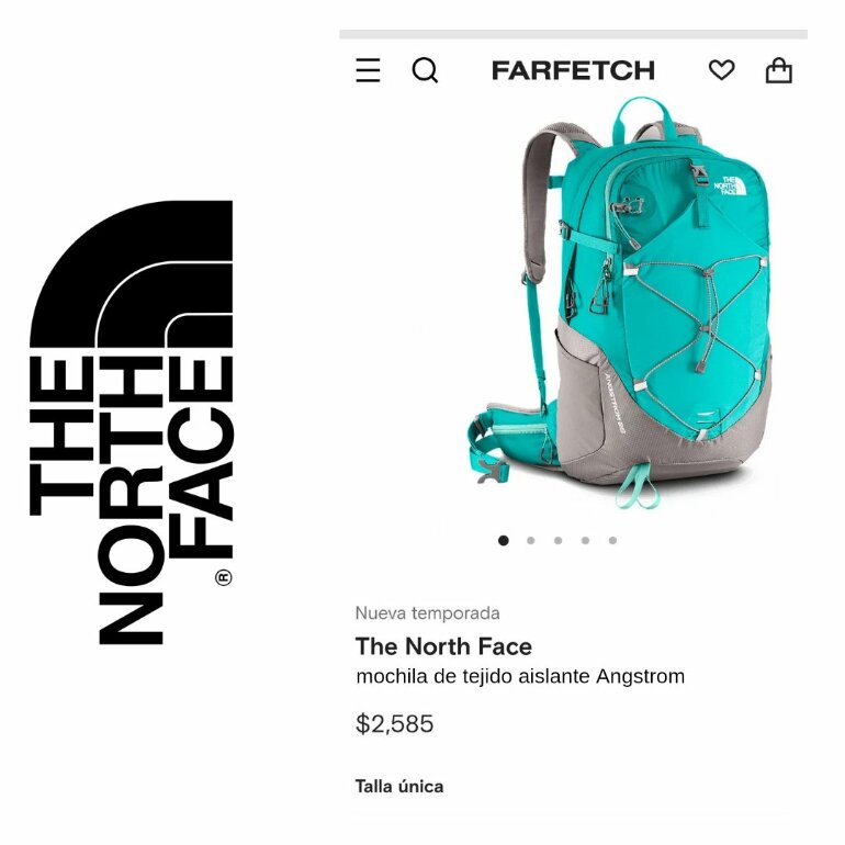 Mochila azul verde de The North Face de segunda mano - GoTrendier