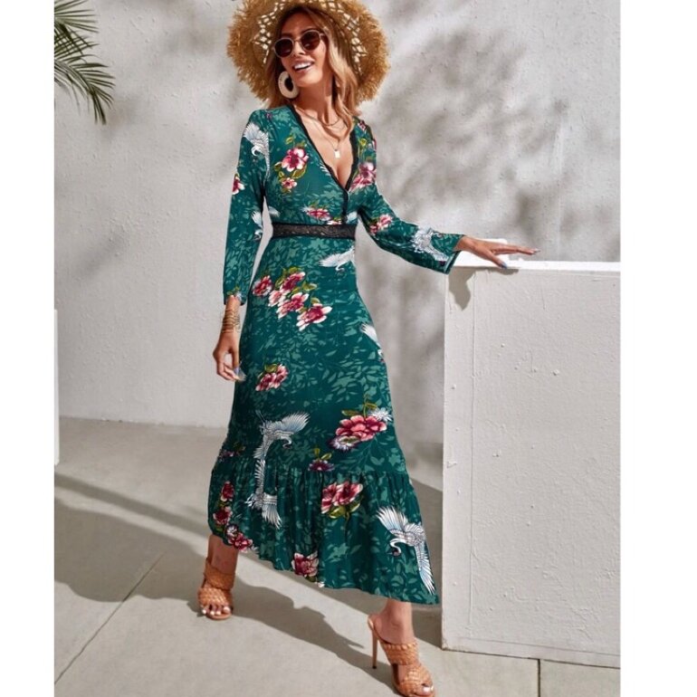 Vestido largo primaveral M-L de Otras marcas de segunda mano - GoTrendier