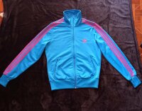 Sudadera adidas azul con rosa de segunda mano - GoTrendier