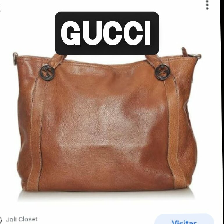 Bolsa GUCCI CAFE PIEL LOGO de segunda mano - GoTrendier