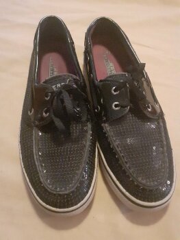 Zapatos Sperry Top Sider negros de mujer - GoTrendier