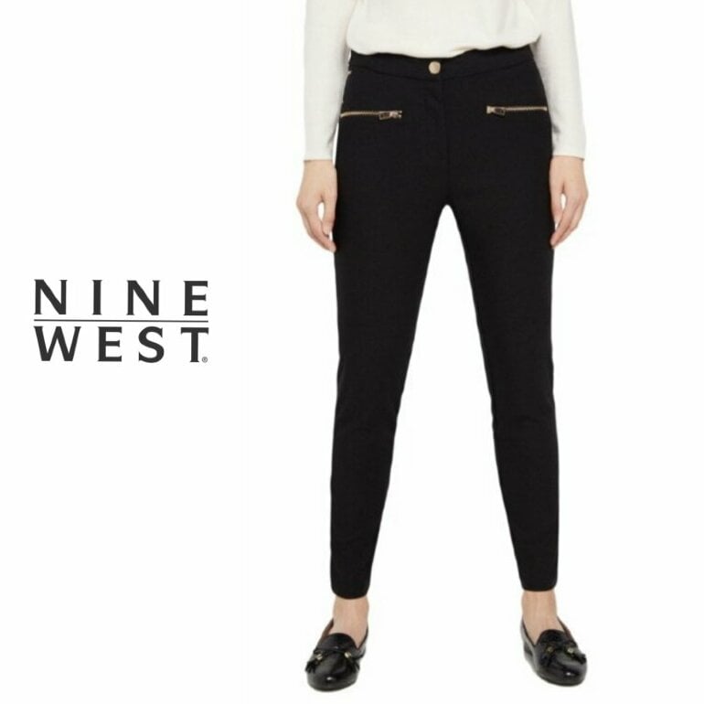 Pantalón formal con cierres enfrente de Nine West de segunda mano