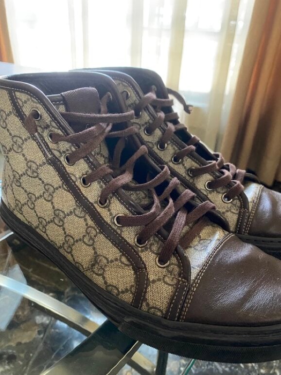 Bota Zapatos Gucci Hombre Cafes Tenis Gucci GG Boot De Segunda