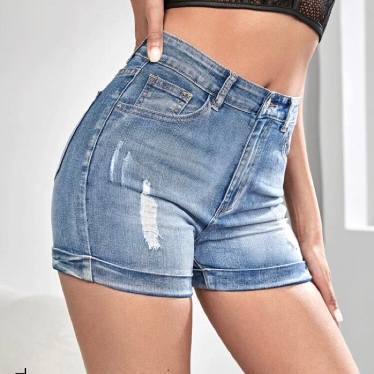 Mallas Cortas Niña Shorts Vaqueros Con Falda Para Niñas