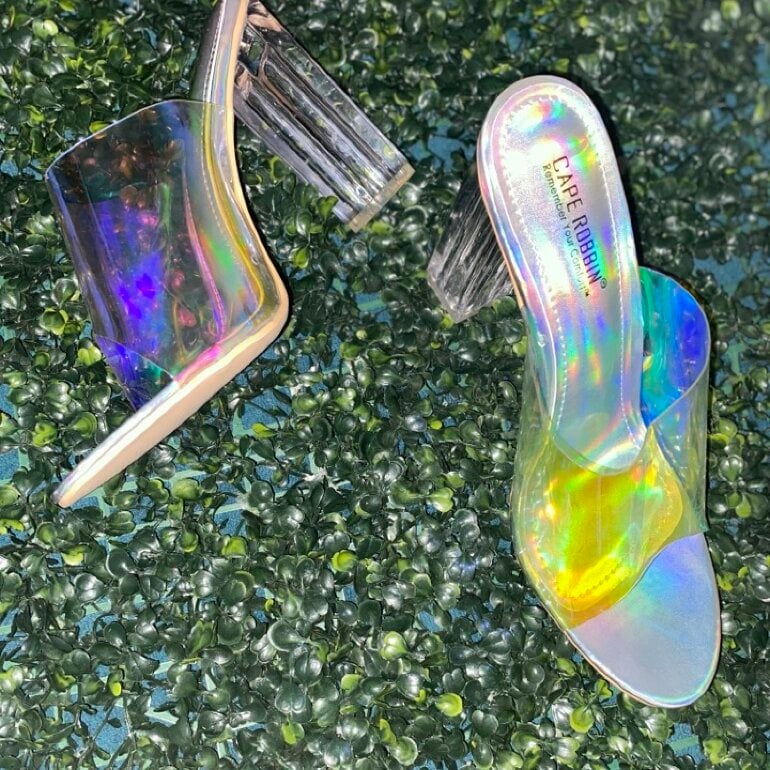 Tacones Zapatillas Steve Madden Tornasol Transparente Tornasol