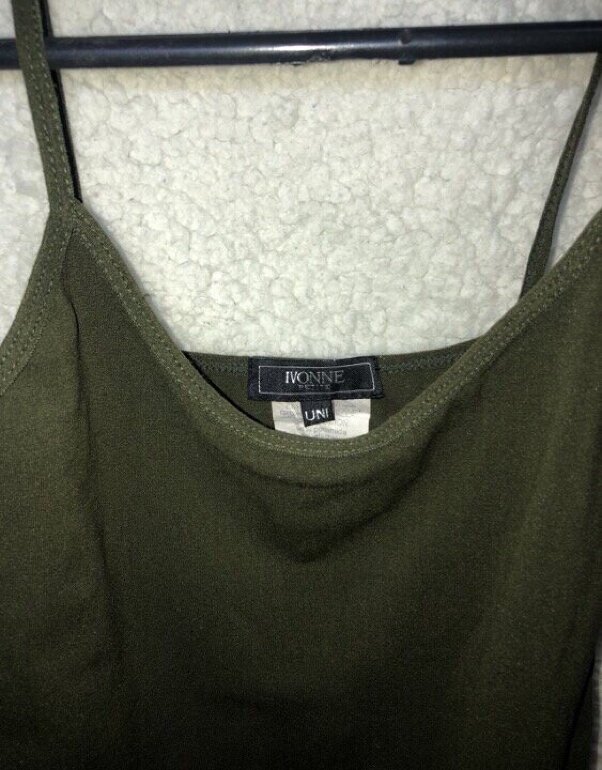 Top Camiseta Tirantes Verde Militar Blusa Tirantes Verde Militar