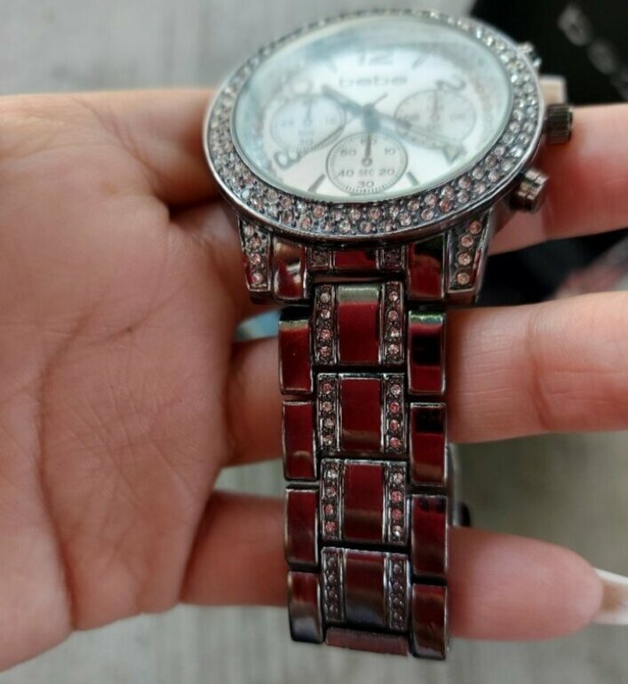 Reloj Marca Bebe Original Reloj Plateado Marca Bebe De Segunda