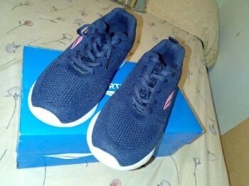 tenis azules marca sportline para mujer