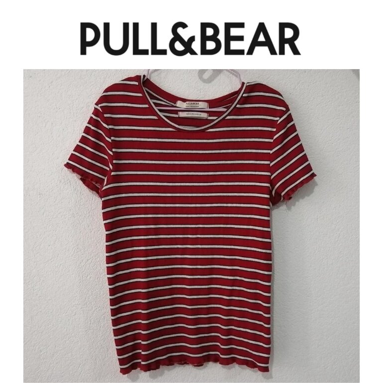 blusa roja pull and bear