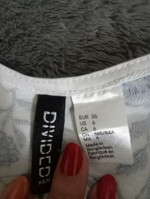 Vestido corto floreado Divided H&M de Divided (H&M) de