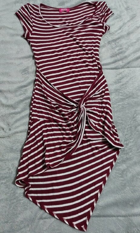 Vestido Blanco Vestido De Rayas Shasa Vestido De Rayas Color Vino