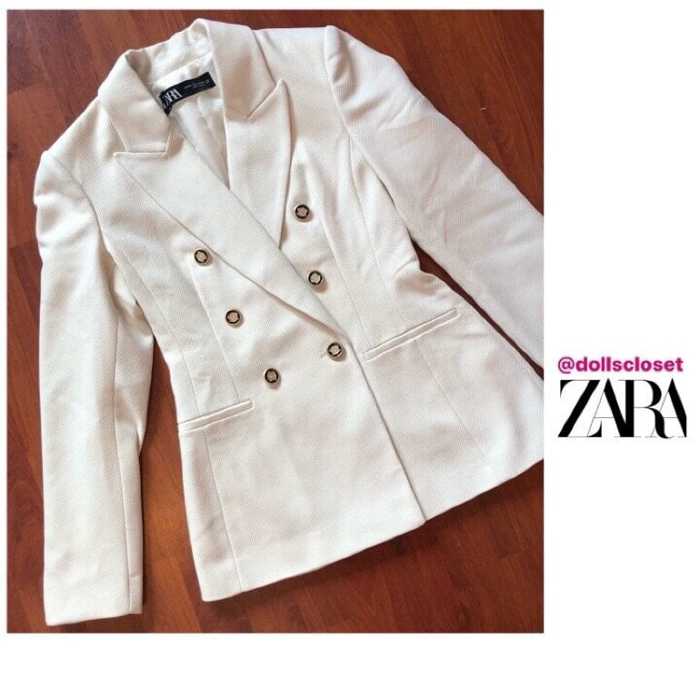 Zara Blazer blanco crudo de segunda mano GoTrendier