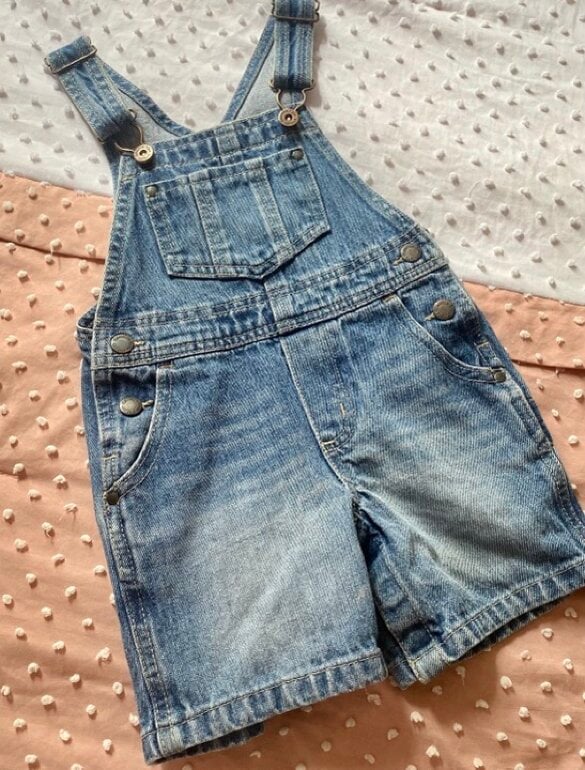 Jumper Short Overol De Mezclilla Para Mujer Short Short Overol