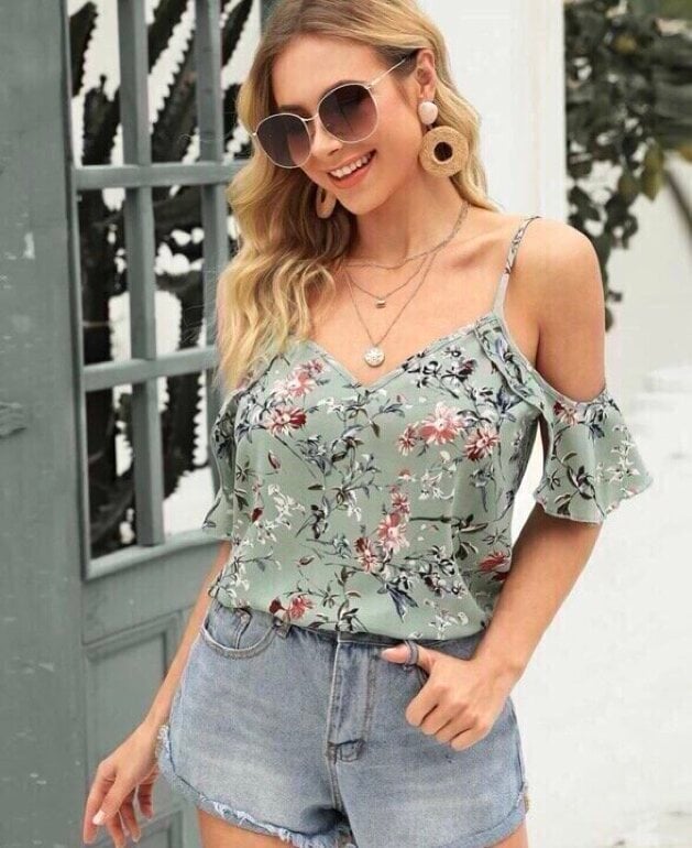 Jeans Blusas Floreadas De Shein Shein Camisas Floreadas Mujer