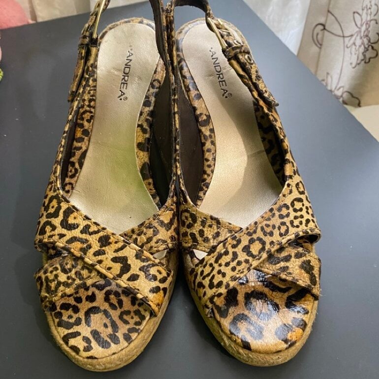 Animal Print Zapatillas De Moda Andrea ZAPATILLA LEOPARDO CON CAÑA