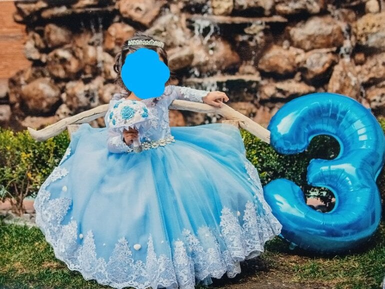 Azul Tres Anos Vestidos Vestidos De Nina Para Presentacion De Anos