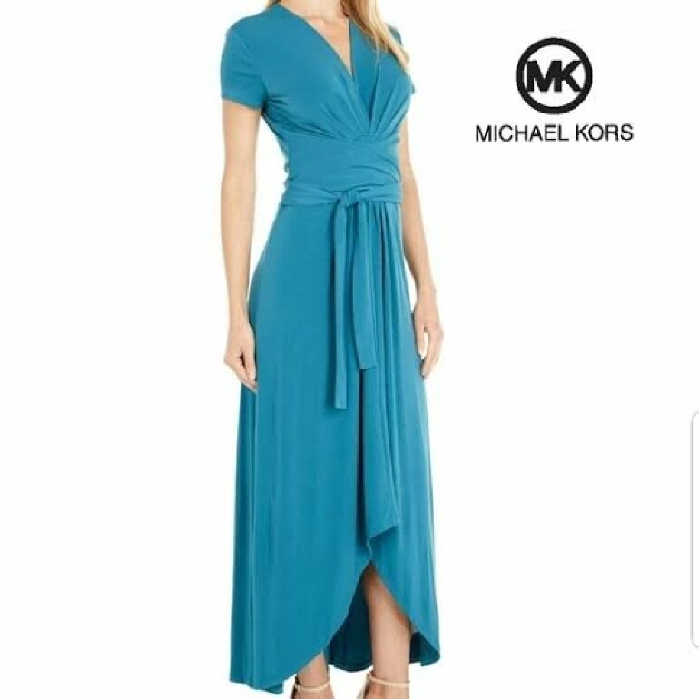 Vestido Michael Kors Mujer - Tie Dye Azul De Algodón
