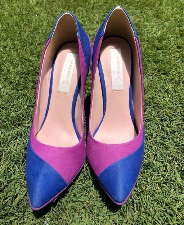 Zapatillas Azul con Lila de Andrea de segunda mano GoTrendier