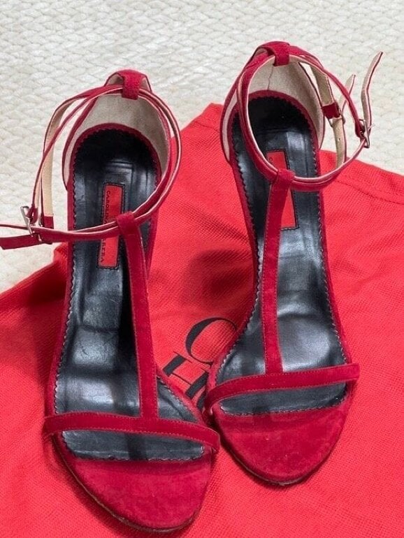 Zapatos Carolina Sandalias Rojas Carolina Herrera Zapatillas