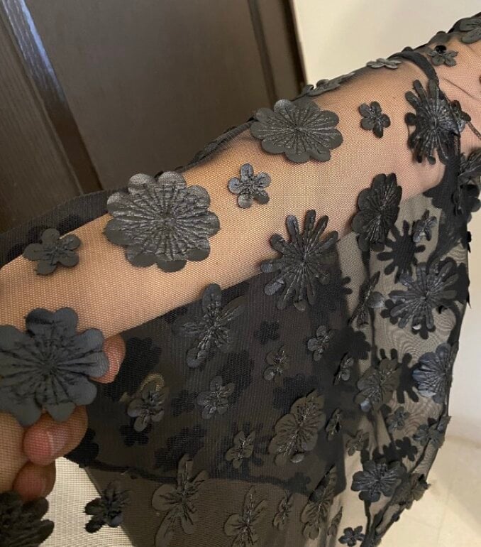 Blusa Transparente Negra Con Flores Blusas Transparentes Negras