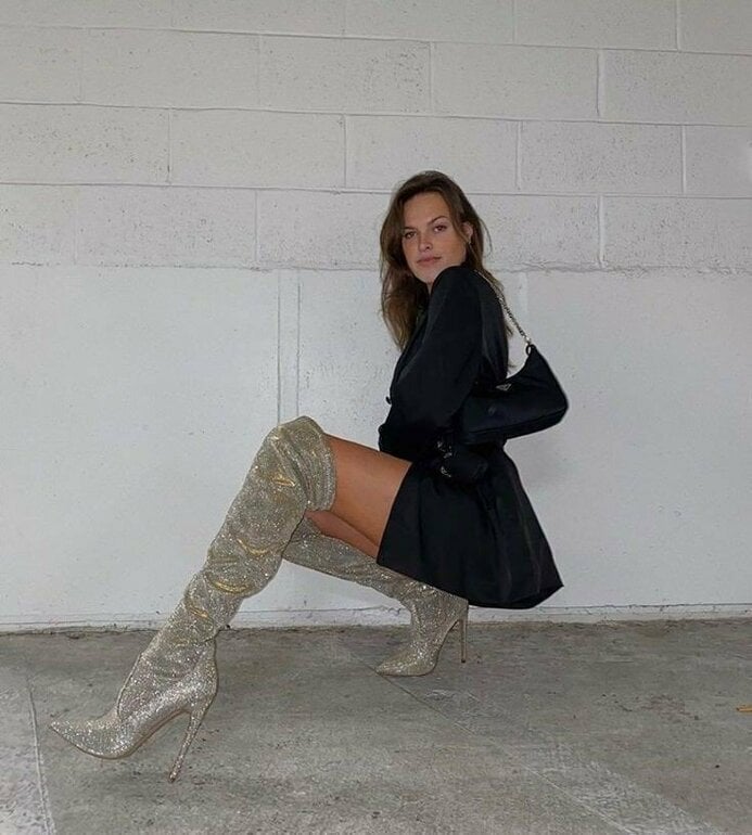 Boots Botas Largas Brillantes Botas Largas Brillantes De Otras